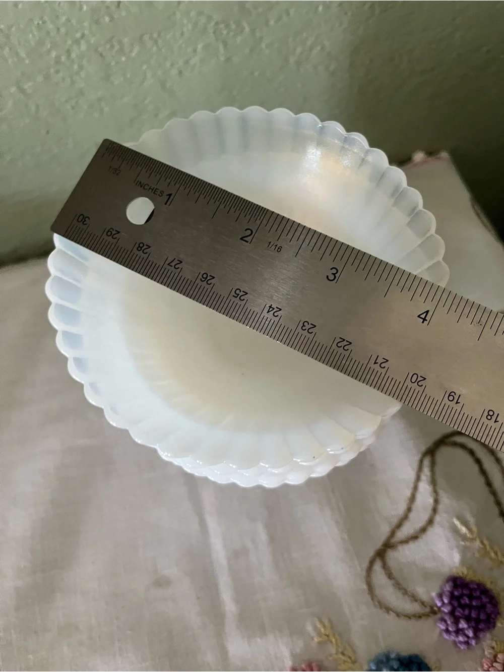 Vintage MacBeth-Evans Monax Petalware Footed Sherbet Bowls Set of 4